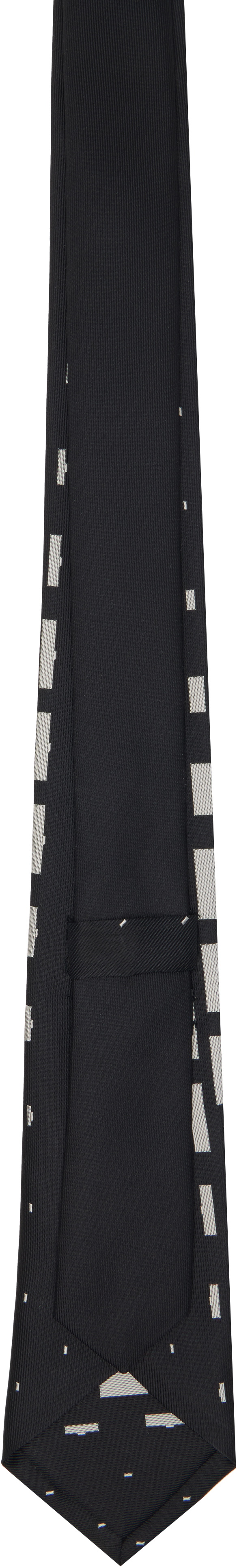 YOHJI YAMAMOTO Black Square Pattern JQ Derby Tie