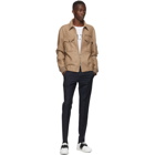 Valentino Beige Camel Aviator Jacket