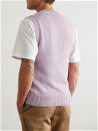 Miles Leon - Slim-Fit Cotton Sweater Vest - Purple