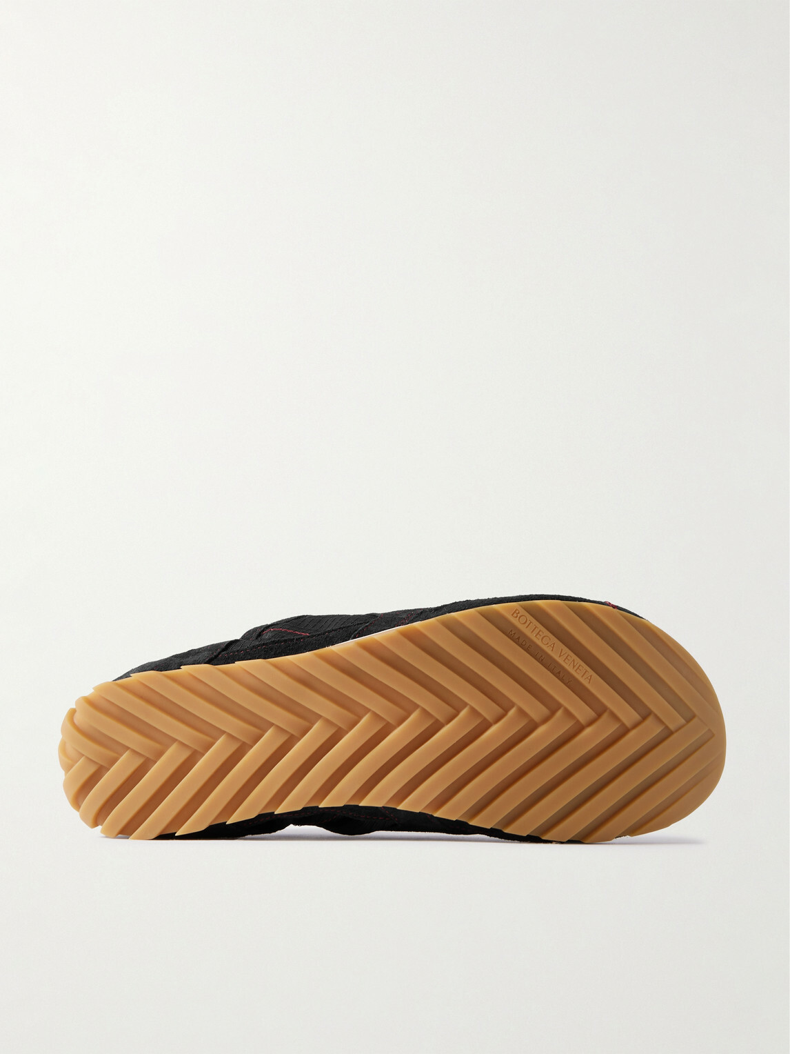 Bottega Veneta - Orbit Flash Ripstop-Trimmed Suede Sneakers - Black