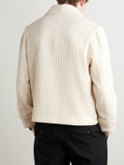 BODE - Shawl-Collar Embellished Waffle-Knit Cotton Blazer - Neutrals