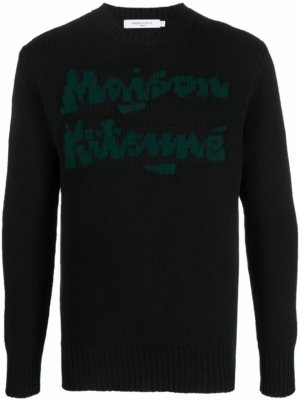 Photo: MAISON KITSUNE' - Logo Wool Crewneck Jumper