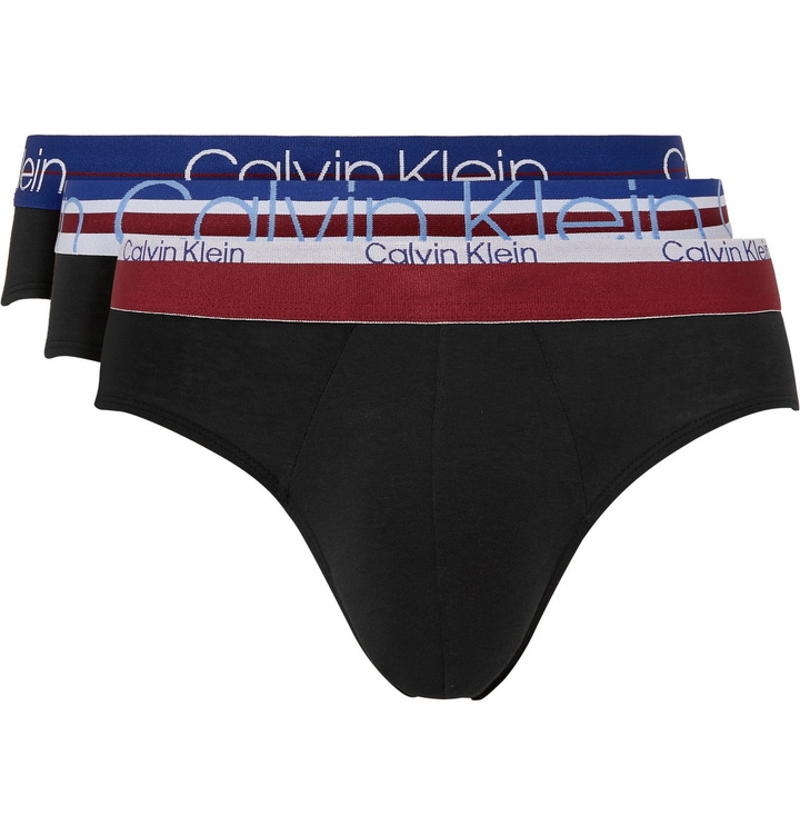 Photo: Calvin Klein Underwear - Three-Pack Stretch-Cotton Briefs - Black