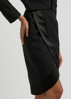 Bettter Agnelli Open-back Wool Dress Black