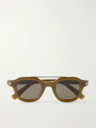 Zegna - Aviator-Style Acetate Sunglasses - Green