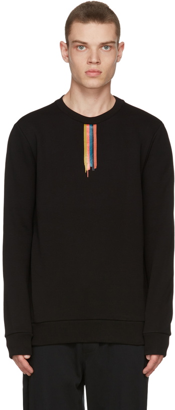 Photo: Paul Smith SSENSE Exclusive Black Brush Stroke Sweatshirt