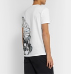 Alexander McQueen - Slim-Fit Printed Cotton-Jersey T-Shirt - White