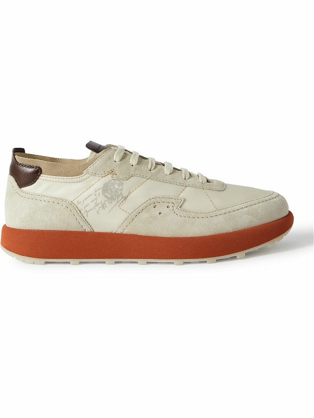 Photo: Berluti - Light Track Venezia Leather and Suede-Trimmed Mesh Sneakers - Neutrals