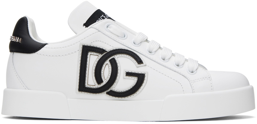 DOLCE&GABBANA グラフィックロゴ Portofin スニーカー*黒x白 DOLCE&GABBANA グラフィックロゴ Portofin スニーカー*白x黒