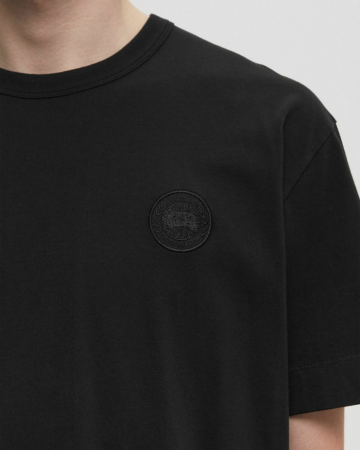 Canada Goose Gladstone T-Shirt Embroidered Disc Black Mens Shortsleefe