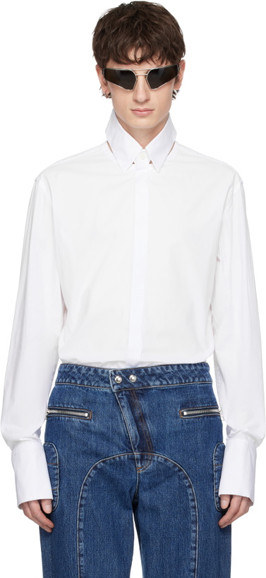 Photo: Jean Paul Gaultier White Open Fly Away Shirt