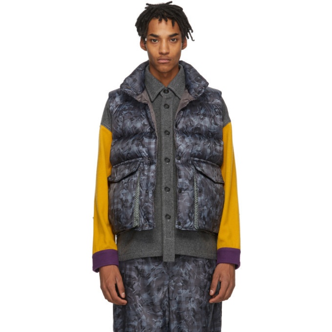 Photo: Woolrich Grey North Hollywood Edition Down Camouflage Vest