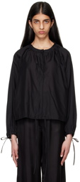 Missing You Already Black Curve-Line Blouse