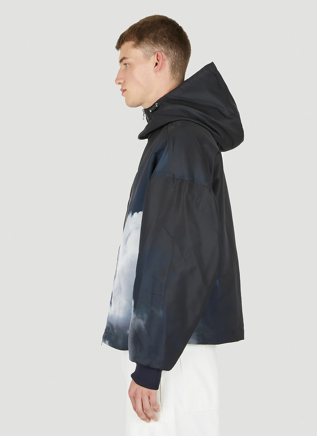 Storm Sky Windbreaker Jacket in Blue Alexander McQueen
