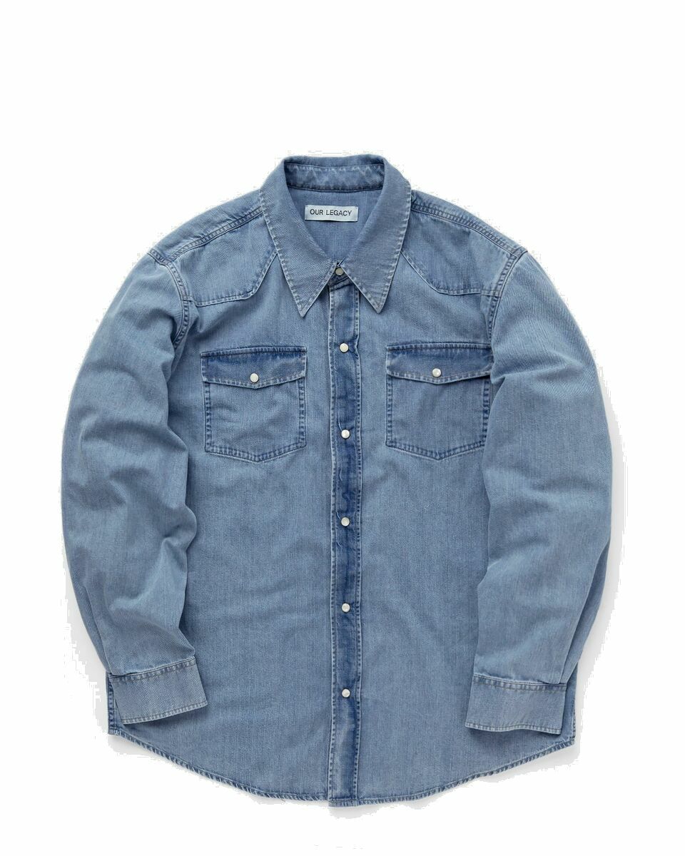 Photo: Our Legacy Frontier Shirt Blue - Mens - Longsleeves
