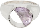 SWEETLIMEJUICE SSENSE Exclusive Silver Half Stone Signet Ring