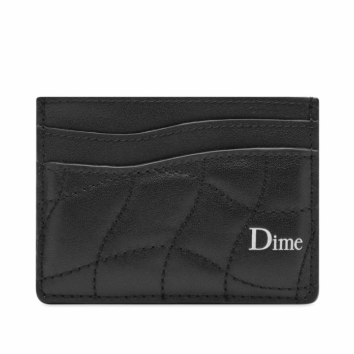 Photo: Dime Men's Quilted Leather Card Holder in Black