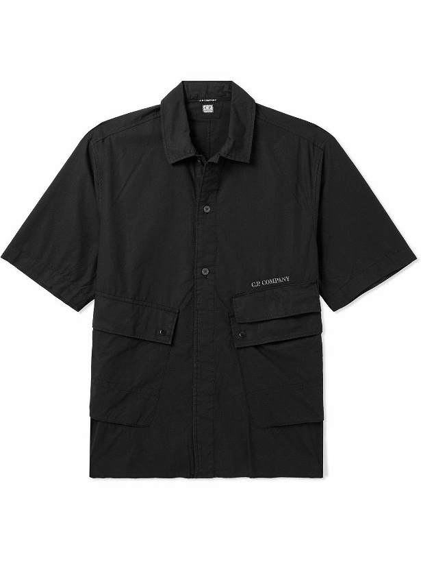 Photo: C.P. Company - Logo-Embroidered Cotton-Poplin Shirt - Black