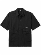 C.P. Company - Logo-Embroidered Cotton-Poplin Shirt - Black