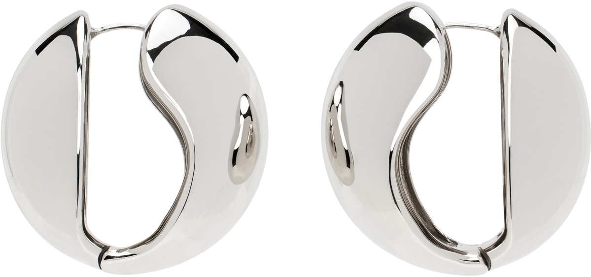 Coperni Silver Logo Earrings