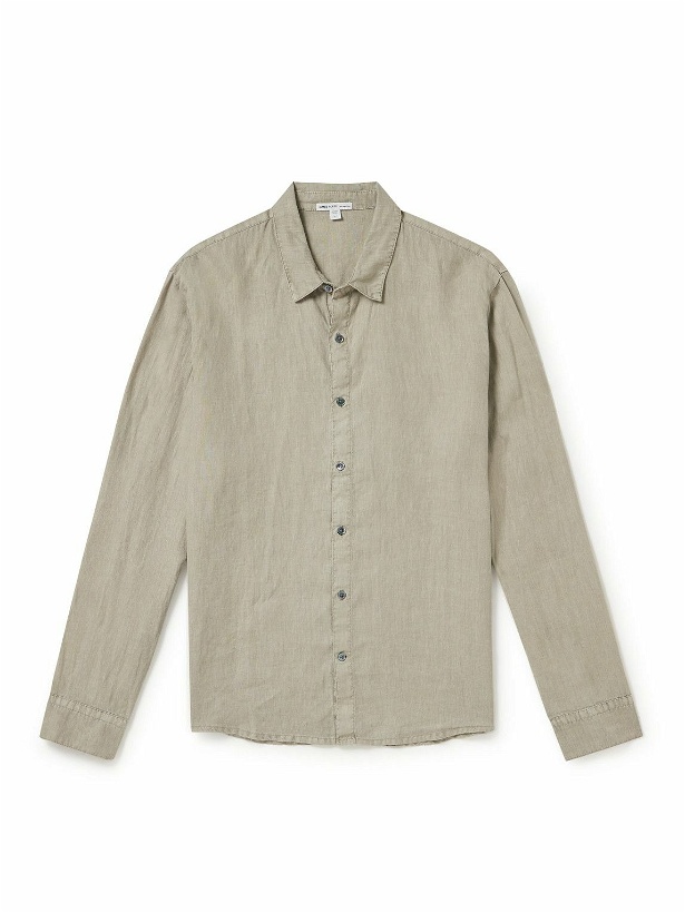 Photo: James Perse - Garment-Dyed Linen-Canvas Shirt - Neutrals