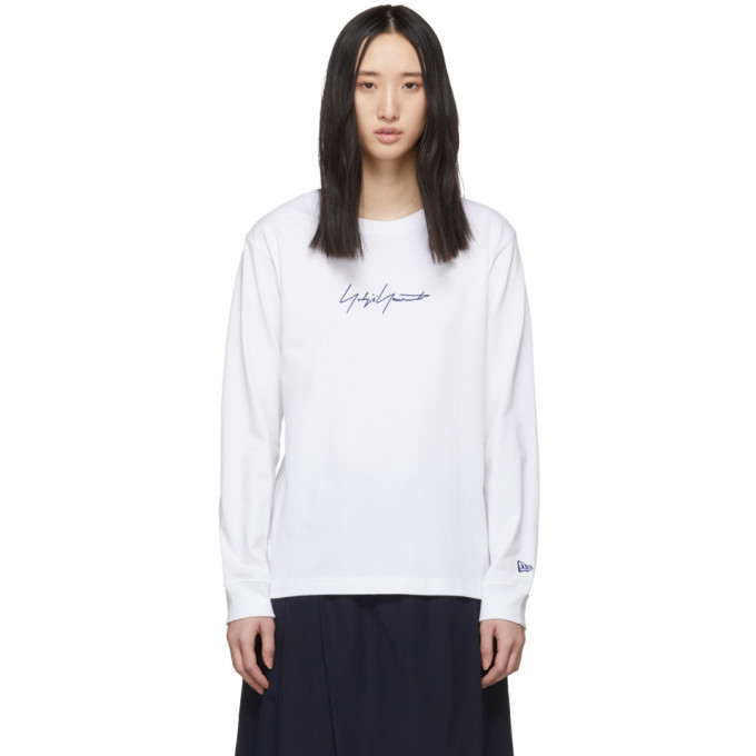 Yohji Yamamoto White New Era Edition Cotton Long Sleeve T-Shirt