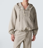 Stòffa Hooded linen jacket