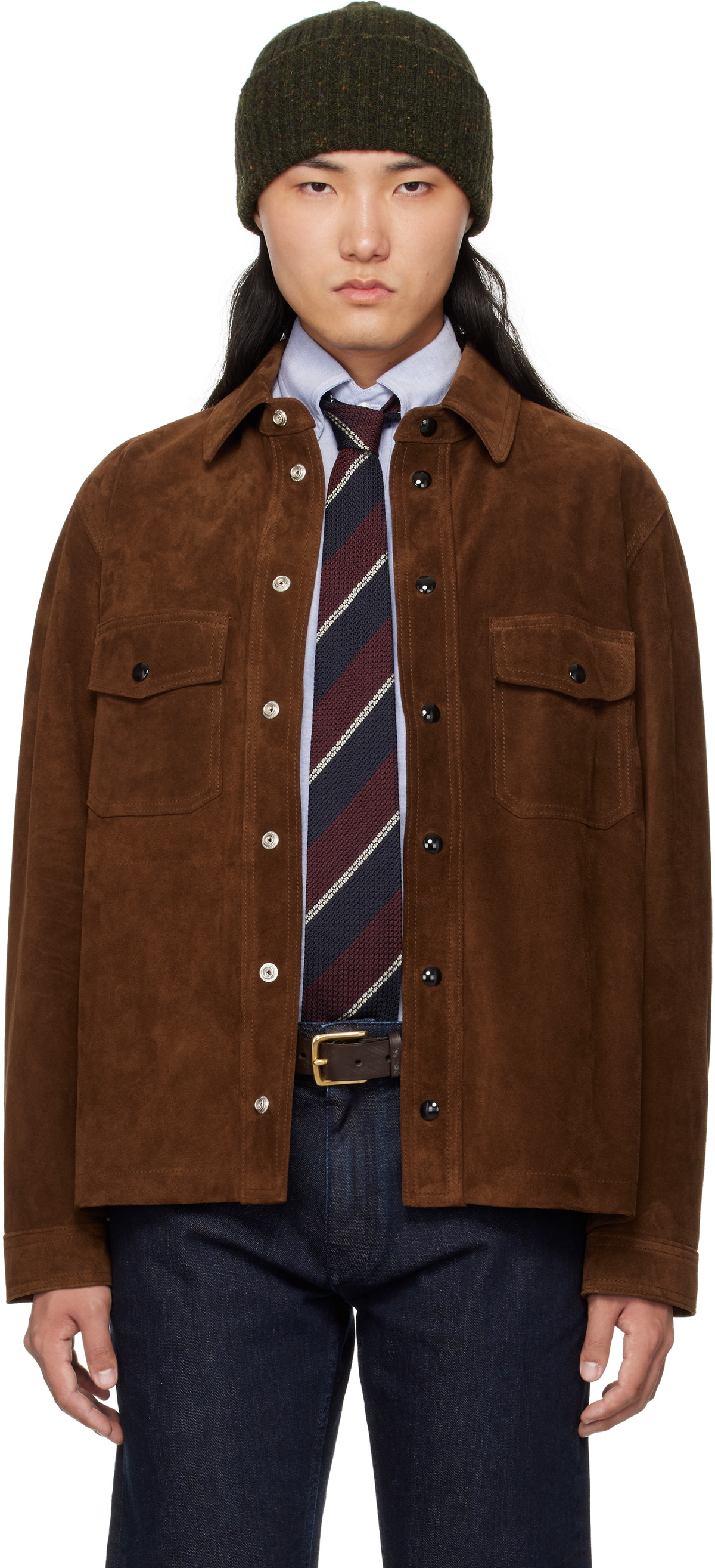 Drake's Brown Roughout Suede Jacket