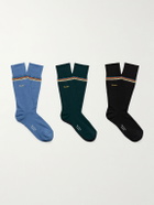 Paul Smith - Three-Pack Striped Cotton-Blend Socks