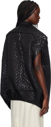 Comme des Garçons Black Lame Floating Weave Blazer