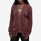 Aries Women's Oversized Chenille Knit Cardigan in Brown