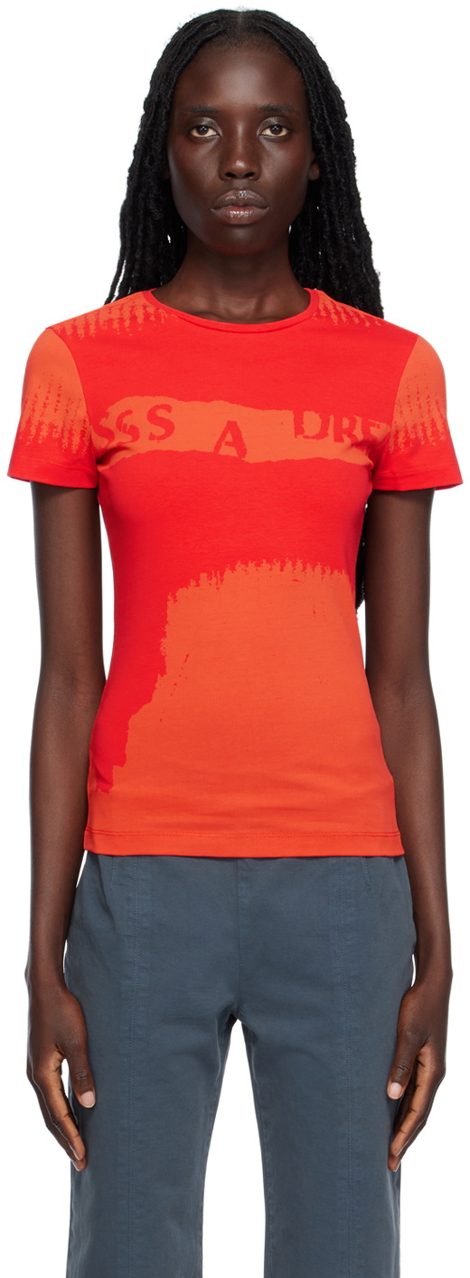 Paloma Wool Red & Orange Dreamy T-Shirt Paloma Wool