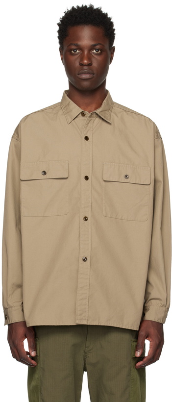 Photo: Nanamica Taupe Utility Light Wind Shirt