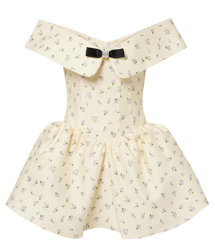 Photo: Shushu/Tong Floral off-shoulder cotton and silk corset dress