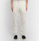 Thom Sweeney - Slim-Fit Linen and Cotton-Blend Cargo Trousers - White