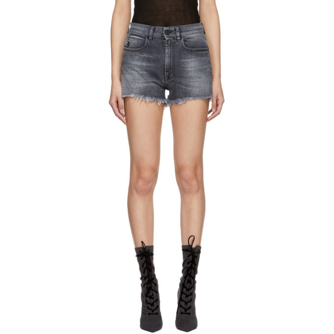 Photo: Marcelo Burlon County of Milan Black Vintage Denim Shorts