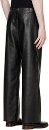 VAQUERA Black Backwards Leather Pants