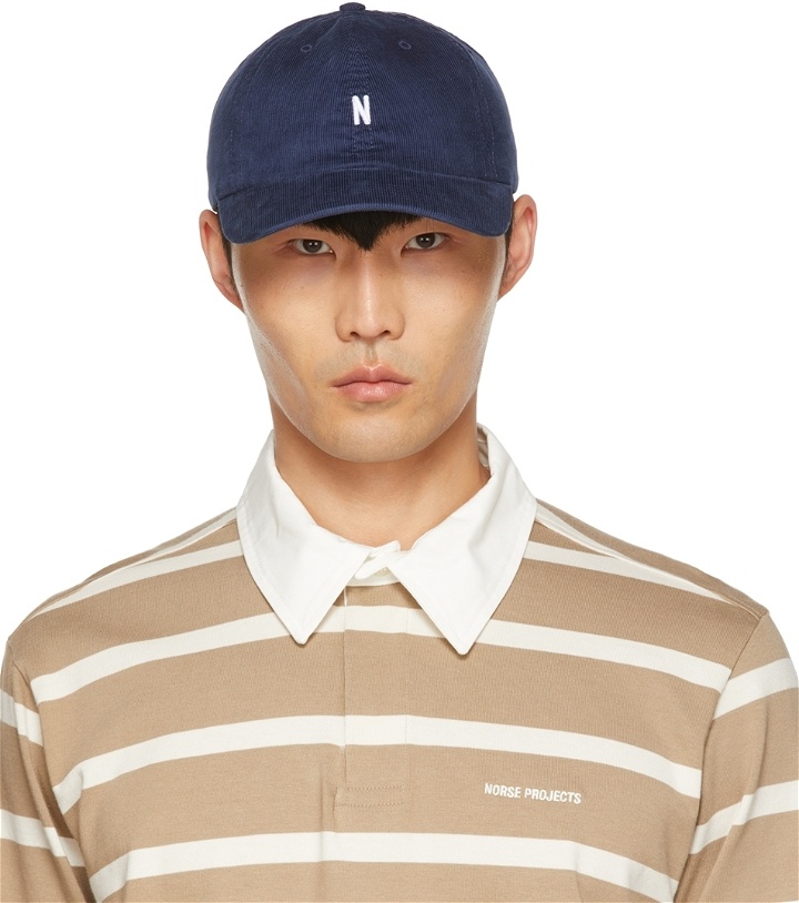 Photo: NORSE PROJECTS Navy Baby Corduroy Cap