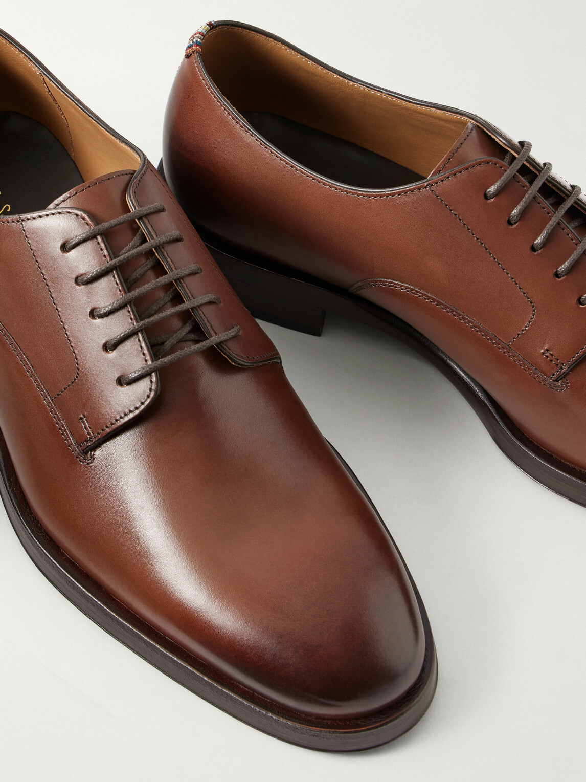 Paul Smith - Jason Leather Derby Shoes - Brown