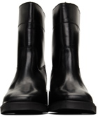 Ernest W. Baker Black Leather Sherpa Boots
