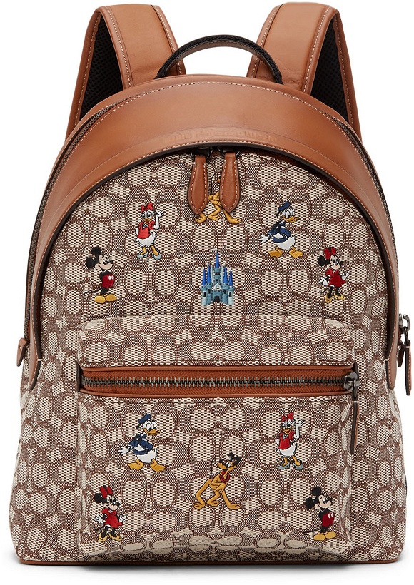 Photo: Coach 1941 Brown & Off-White Disney Edition Charter Backpack