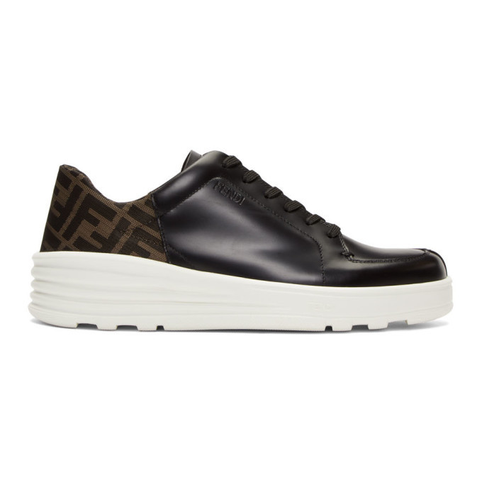 Photo: Fendi Black Forever Fendi Low-Top Sneakers