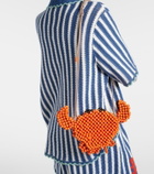 Alémais Crab Mini beaded crossbody bag