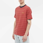 Butter Goods Men's Cliff Stripe T-Shirt in Rust