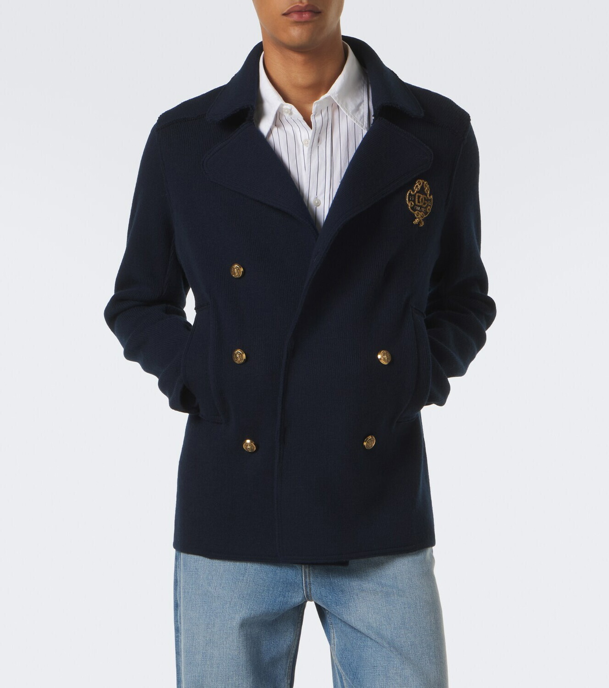 Dolce&Gabbana DG knitted cotton blazer
