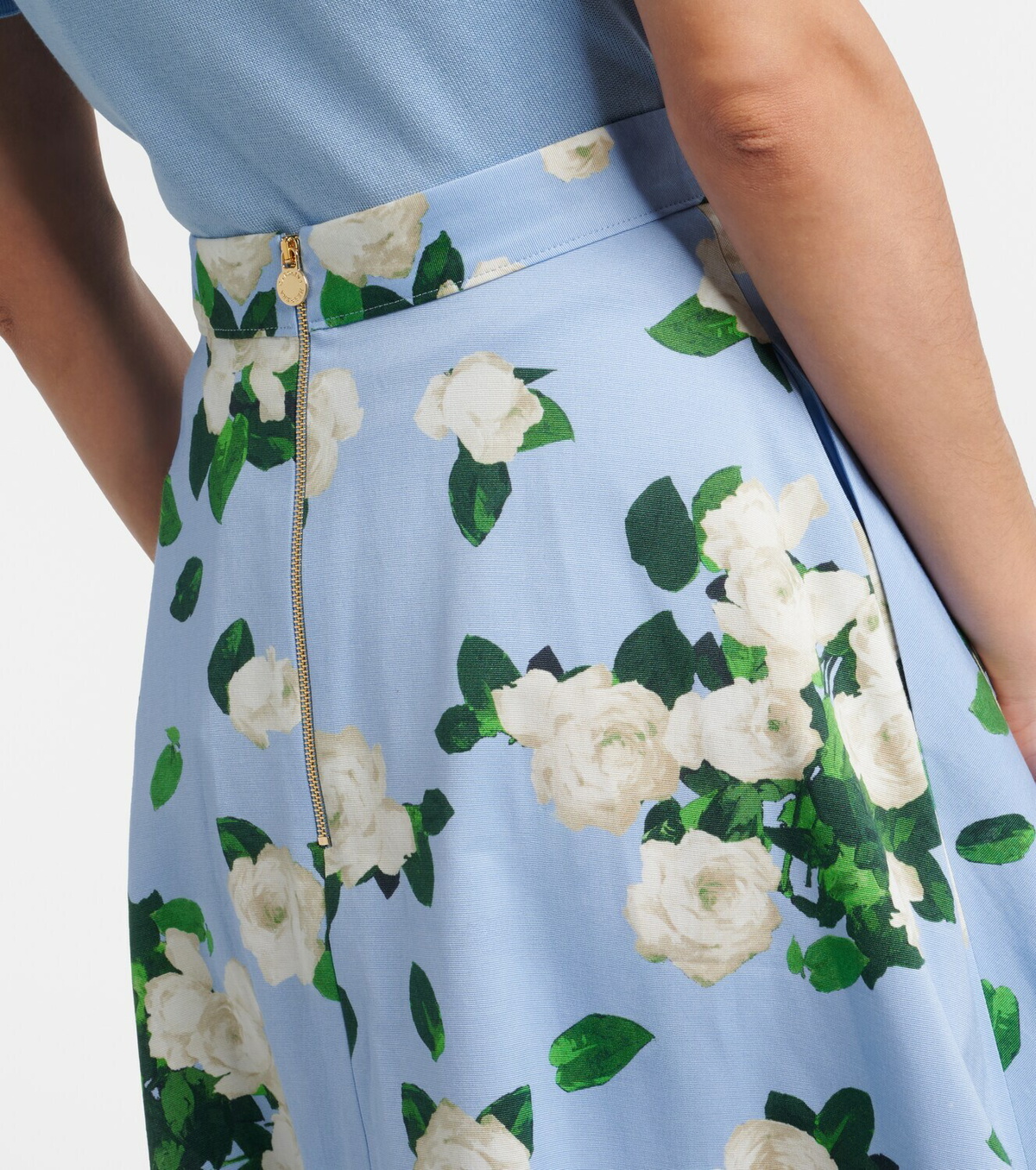 Carolina Herrera Floral faille midi skirt