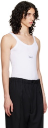 Random Identities White Printed Tank Top