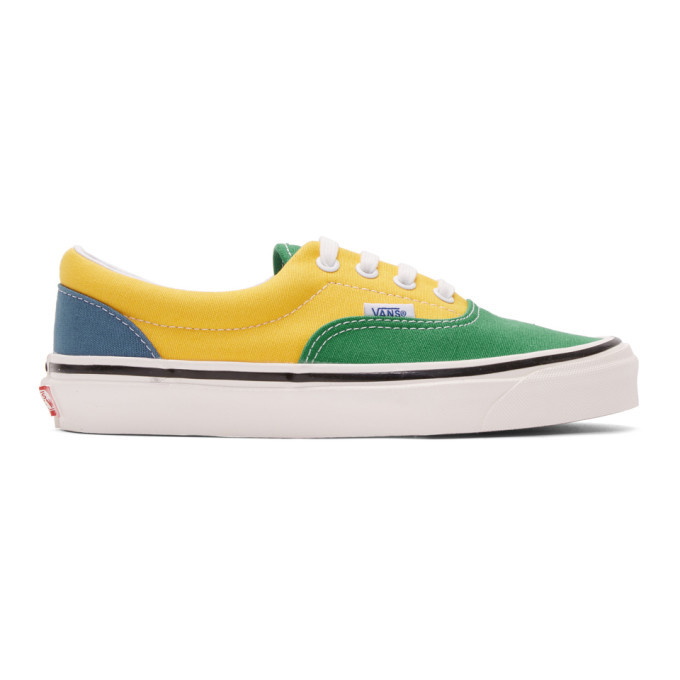 Photo: Vans Green and Yellow Anaheim Factory Era 95 DX Sneakers