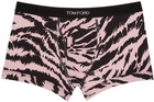 TOM FORD Pink Cotton Zebra Boxer Briefs