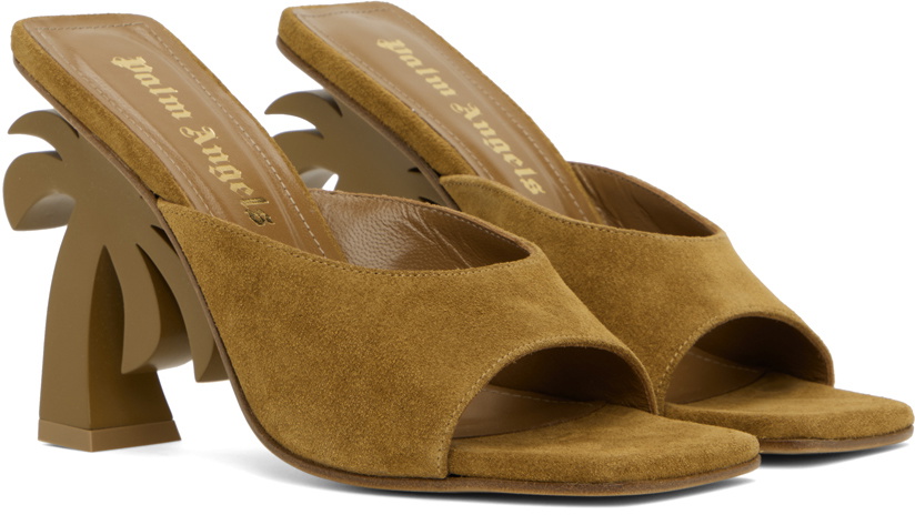 Palm Angels Brown Palm Mules Palm Angels display picture 1